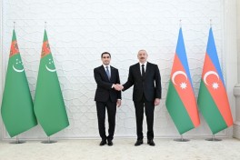 Official welcome ceremony held in Baku for President of Turkmenistan Serdar Berdimuhamedov