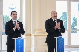 Ceremony of presenting “Dostlug” tanker held in online format with participation of Presidents of Azerbaijan and Turkmenistan