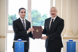 Ceremony of presenting “Dostlug” tanker held in online format with participation of Presidents of Azerbaijan and Turkmenistan