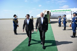 Turkmen President arrives in Azerbaijan's Fuzuli