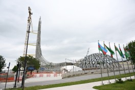 Presidents of Azerbaijan and Turkmenistan visit construction site of Shusha Mosque