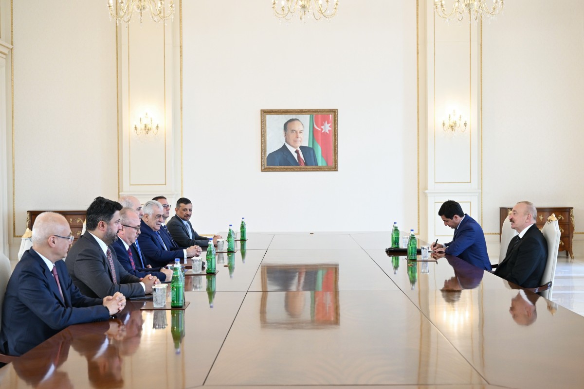 President Ilham Aliyev receives delegation led by Turkish Parliament Speaker Numan Kurtulmuş