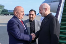 Iran's Parliament Speaker arrives in Azerbaijan on working visit - PHOTO 