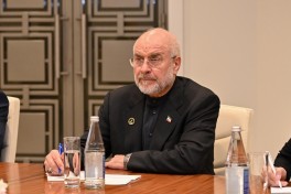 Sahiba Gafarova meets Speaker of Iran's Parliament