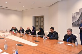 Sahiba Gafarova meets Speaker of Iran's Parliament