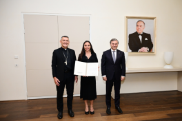 Vice-President of the Heydar Aliyev Foundation Leyla Aliyeva meets with Head of the Vatican Apostolic Library and Apostolic Archive