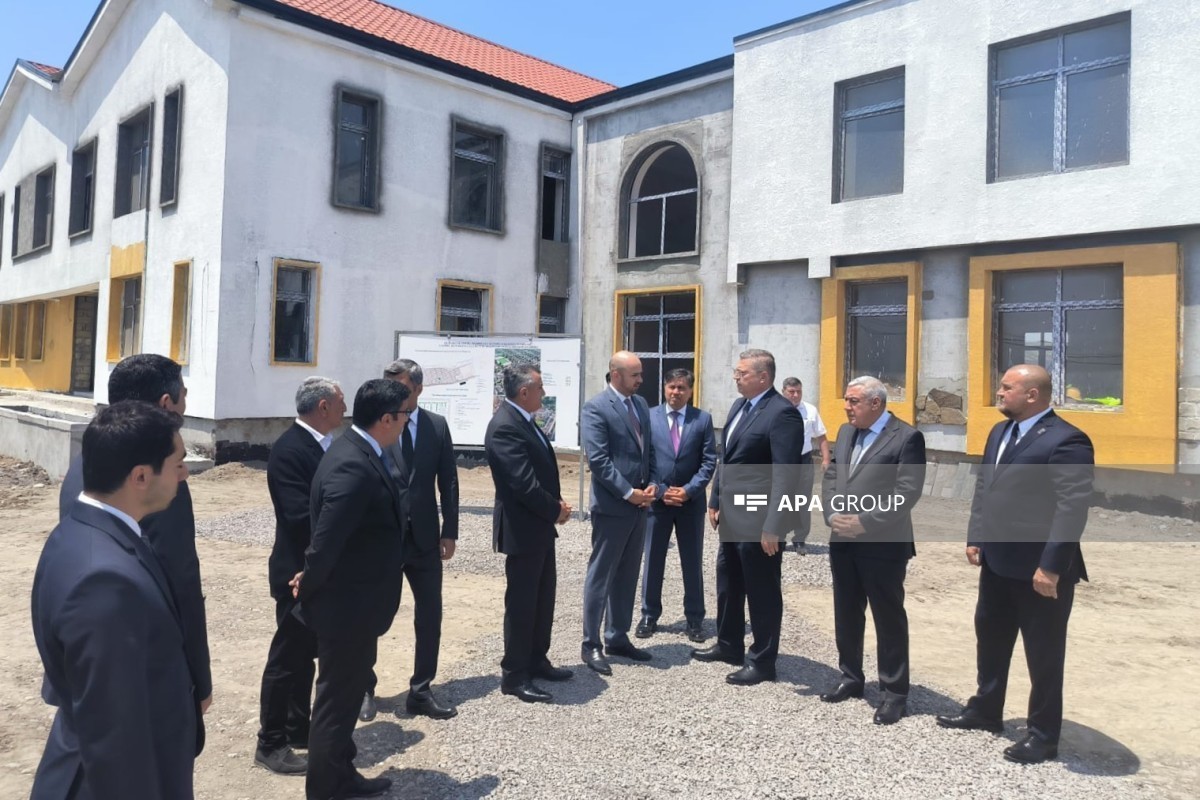 Russian delegation inspects construction progress at kindergarten in Gubadli - PHOTO 