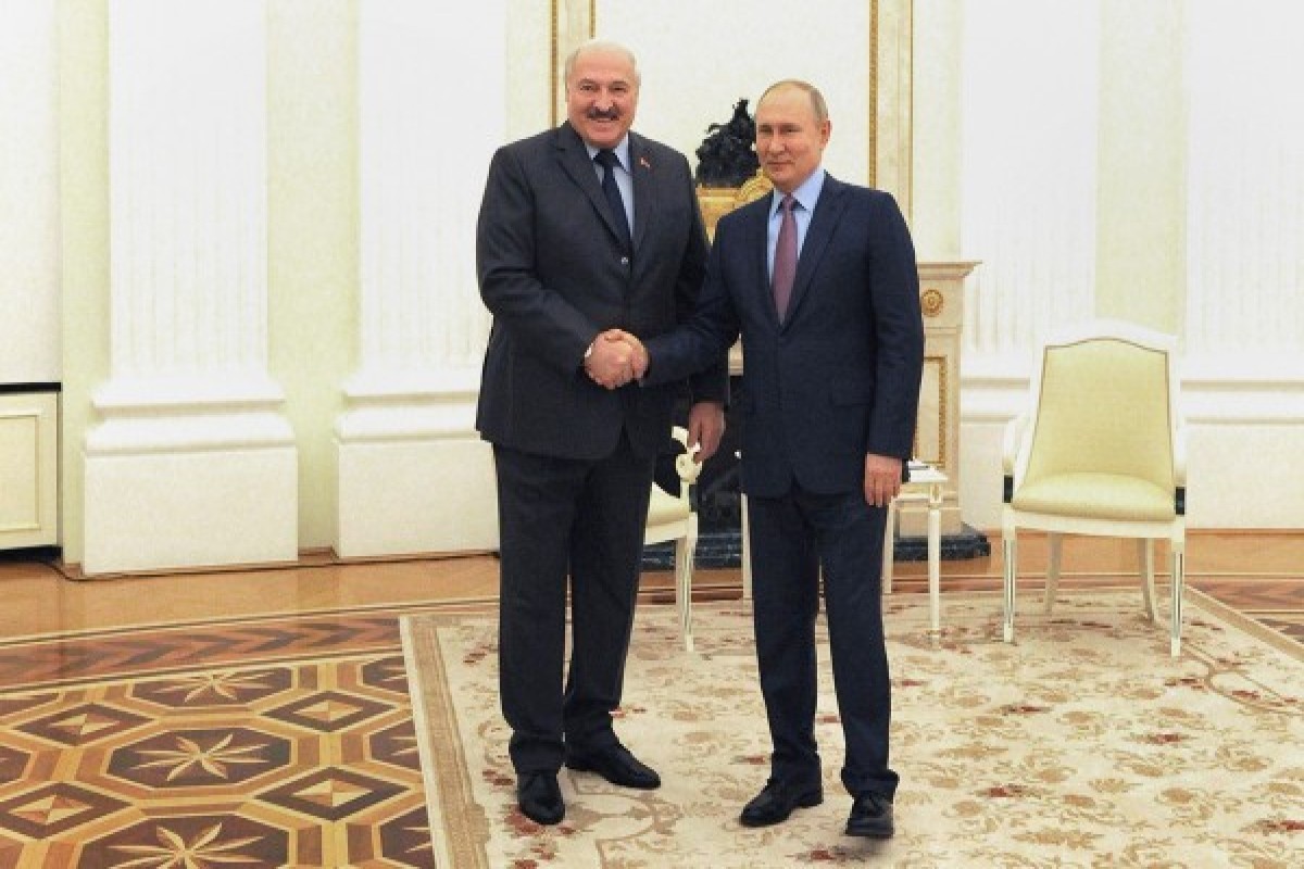 Belarusian President Alexander Lukashenko and Russian President Vladimir Putin