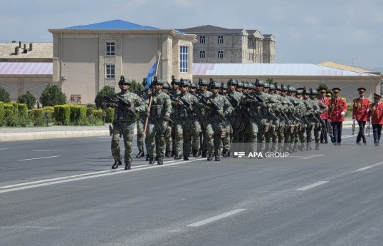 Military march accompanied by military band begins in Nakhchivan - PHOTO 