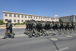 Military march accompanied by military band begins in Nakhchivan - PHOTO 