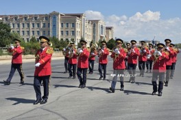 Military march accompanied by military band begins in Nakhchivan - PHOTO 