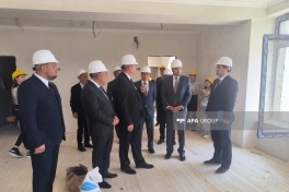 Russian delegation inspects construction progress at kindergarten in Gubadli - PHOTO 