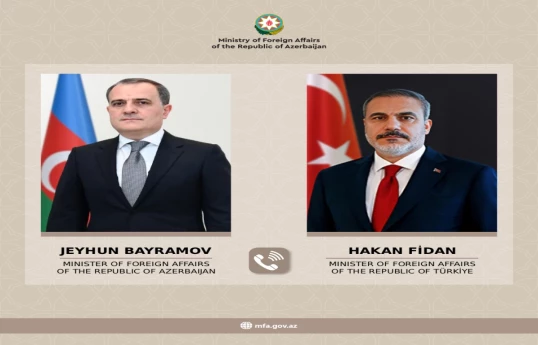 Jeyhun Bayramov and Hakan Fidan hold phone conversation