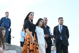 Leyla Aliyeva and Arzu Aliyeva attend opening and presentation ceremonies at the Seaside National Park-PHOTO 