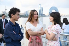 Leyla Aliyeva and Arzu Aliyeva attend opening and presentation ceremonies at the Seaside National Park-PHOTO 