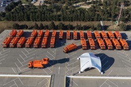 President Ilham Aliyev inspected household waste collection vehicles in Baku