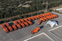 President Ilham Aliyev inspected household waste collection vehicles in Baku