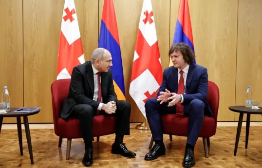 Armenian Prime Minister Nikol Pashinyan and Irakli Kobakhidze, Prime Minister of Georgia