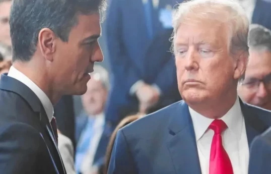 Spanish Prime Minister Pedro Sanchez, US President Donald Trump