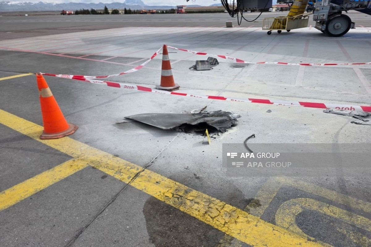 Iran drone strikes damage runway at Nakhchivan Airport - PHOTO 