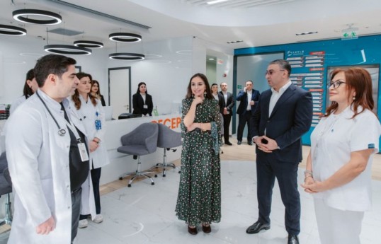 Leyla Aliyeva and Arzu Aliyeva visits Pediatric Unit of “Leyla Medical Center”