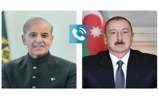 Prime Minister of the Islamic Republic of Pakistan Muhammad Shehbaz Sharif and President of the Republic of Azerbaijan Ilham Aliyev