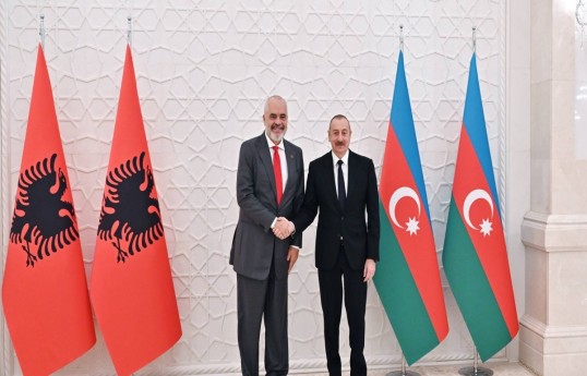 Prime Minister of the Republic of Albania Edi Rama and President Ilham Aliyev
