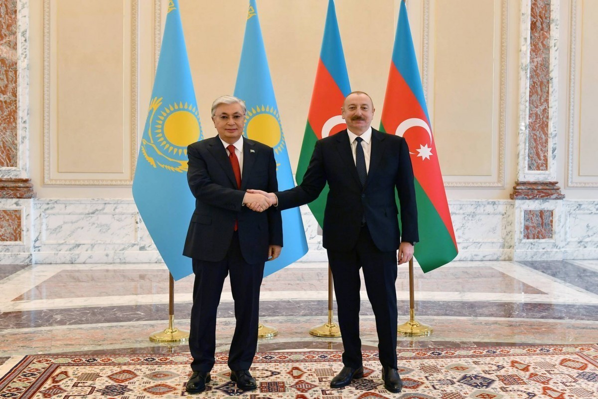 Kazakhstan’s President Kassym-Jomart Tokayev and President of the Republic of Azerbaijan, Ilham Aliyev