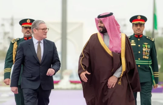 Prime Minister Keir Starmer and  Crown Prince Mohammed bin Salman