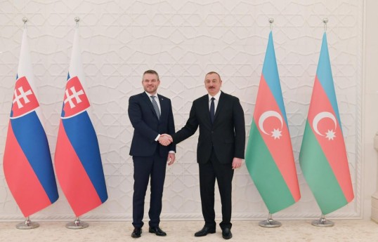President of the Slovak Republic, Peter Pellegrini and President of the Republic of Azerbaijan, Ilham Aliyev