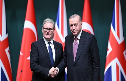 UK Prime Minister Keir Starmer and President of Türkiye Recep Tayyip Erdoğan