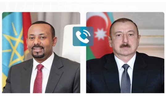 Ethiopian Prime Minister Abiy Ahmed Ali and President of the Republic of Azerbaijan Ilham Aliyev