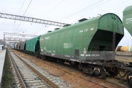 Grain-loaded wagons from Russia to Armenia dispatched from Baku via Azerbaijan transit-PHOTO 