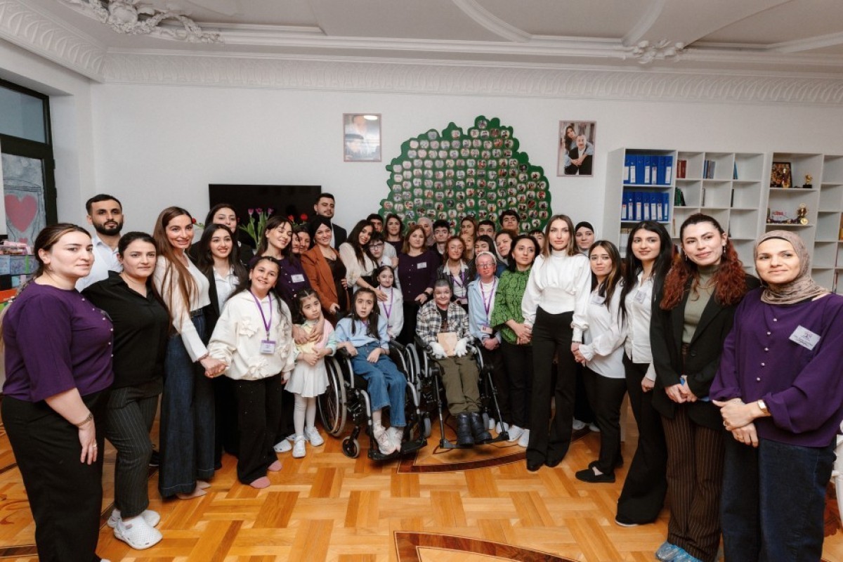 Leyla Aliyeva, Arzu Aliyeva, and Alena Aliyeva visit “Support for Living” Center