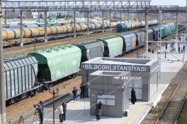 Grain-loaded wagons from Russia to Armenia dispatched from Baku -PHOTO 