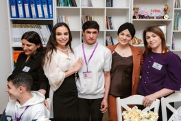 Leyla Aliyeva, Arzu Aliyeva, and Alena Aliyeva visit “Support for Living” Center