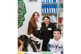 Leyla Aliyeva, Arzu Aliyeva, and Alena Aliyeva visit “Support for Living” Center