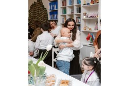 Leyla Aliyeva, Arzu Aliyeva, and Alena Aliyeva visit “Support for Living” Center