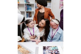 Leyla Aliyeva, Arzu Aliyeva, and Alena Aliyeva visit “Support for Living” Center