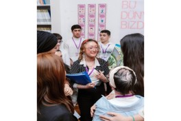 Leyla Aliyeva, Arzu Aliyeva, and Alena Aliyeva visit “Support for Living” Center