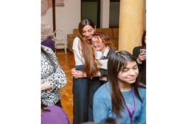 Leyla Aliyeva, Arzu Aliyeva, and Alena Aliyeva visit “Support for Living” Center