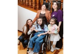 Leyla Aliyeva, Arzu Aliyeva, and Alena Aliyeva visit “Support for Living” Center
