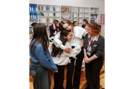 Leyla Aliyeva, Arzu Aliyeva, and Alena Aliyeva visit “Support for Living” Center