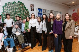 Leyla Aliyeva, Arzu Aliyeva, and Alena Aliyeva visit “Support for Living” Center