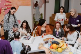 Leyla Aliyeva, Arzu Aliyeva, and Alena Aliyeva visit “Support for Living” Center