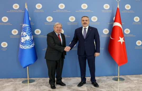 UN Secretary-General Antonio Guterres and ürkiye’s Foreign Minister Hakan Fidan