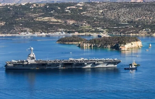 Two U.S. sailors injured after non-combat fire aboard carrier in Red Sea