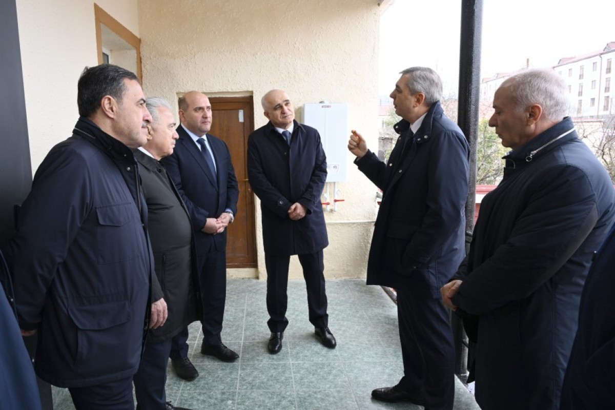 Coordination Headquarters members view repaired private house in Khojavend city