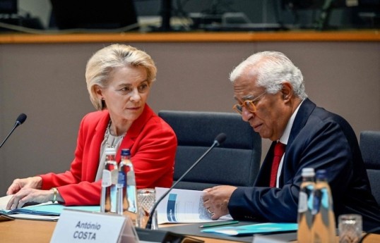 President of the European Commission Ursula von der Leyen and President of the European Council Antonio Costa