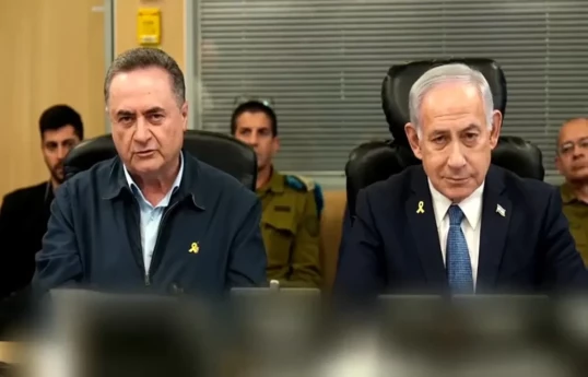Israel’s Defense Minister Katz, Israeli Prime Minister Benjamin Netanyahu